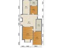 █实验片，富水五期框架89平3室，新装地暖带小房，急售65万