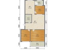 █东关片框架2楼，93平精装地暖3室带小车库，急售53.6万